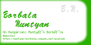 borbala muntyan business card